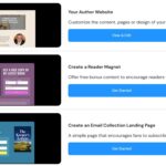 A screen capture of BookBub's author reader magnet and email collection. The images show what each service looks like.