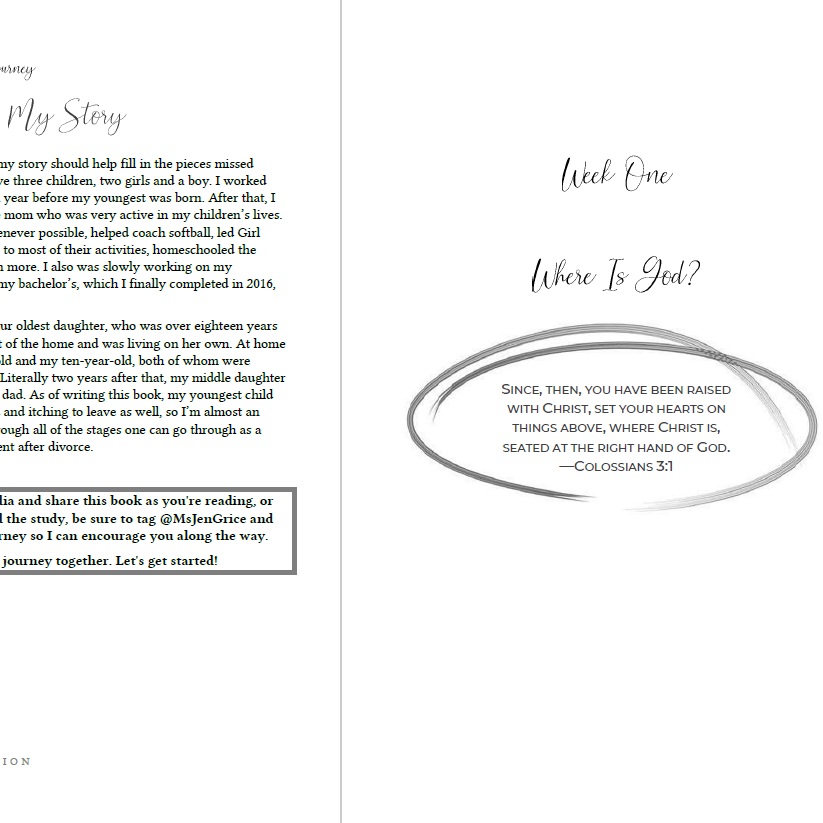 Example of interior layout from workbook by Jen Grice