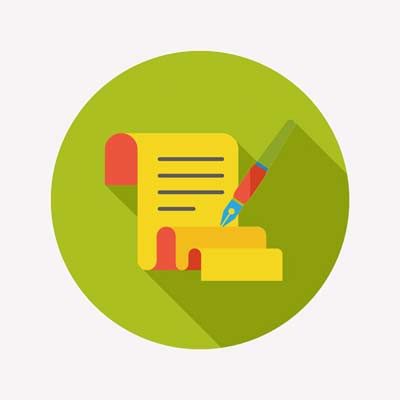 Inksnatcher ghostwriting services showing a pen writing on paper